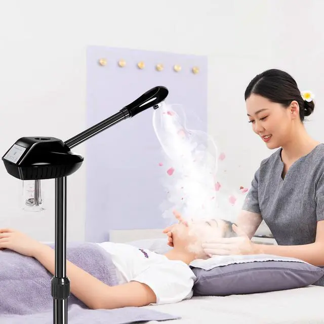 Alt view image 6 of 7 - Rollable Facial Steamer with Powerful Steam Output, Adjustable Height Face Steamer, Professional Skin Hydrating Moisturizing Spa Machine for Home & Beauty Salon Use