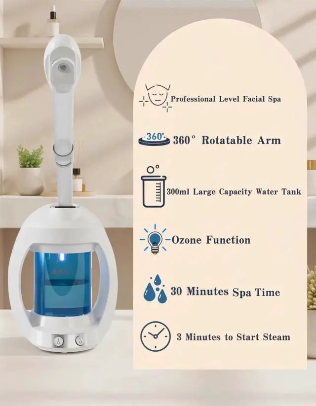 Alt view image 4 of 7 - Facial Steamer, Face Steamer and Hair Steamer for Esthetician