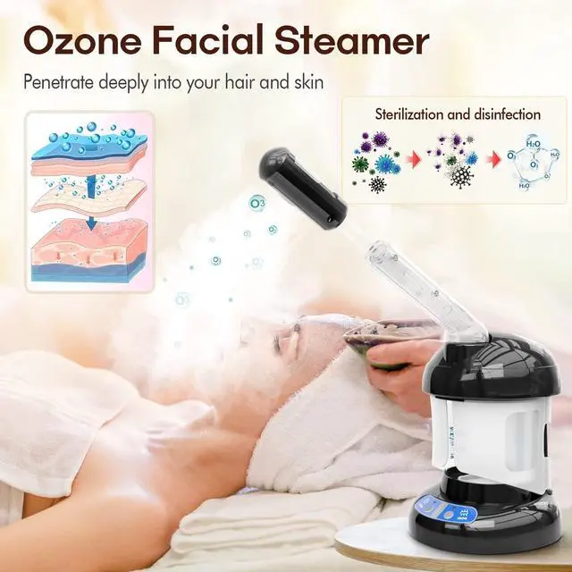 Alt view image 3 of 7 - 2 in 1 Hair Steamer for Natural Hair & Ozone Facial Steamer