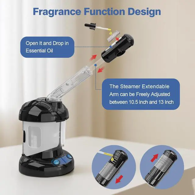 Alt view image 7 of 7 - 2 in 1 Hair Steamer for Natural Hair & Ozone Facial Steamer