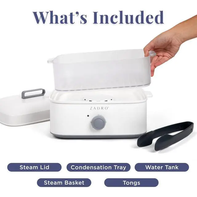 Alt view image 3 of 7 - Towel Steamer with Tongs, 850W Heater, 8L Tray, 1.7L Tank, 30-min Timer for Facials, Manicures, Pedicures, Shaving (13"x12", 120V/850W, 8L, White/Gray)