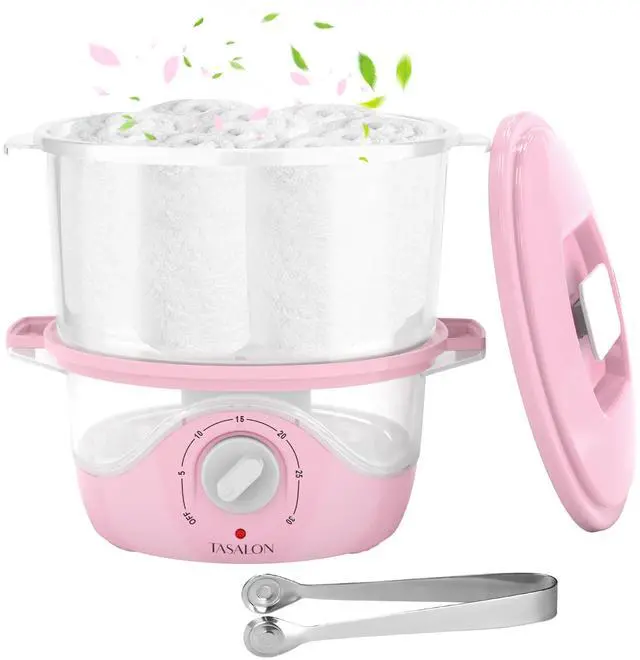 Main image of Pink Hot Towel Steamer for Facials, 5-Min Quick Heating Towel Warmer Machine, Portable Spa Salon Equipment with Aromatherapy for Massage