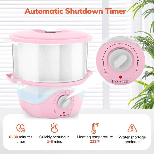 Alt view image 3 of 7 - Pink Hot Towel Steamer for Facials, 5-Min Quick Heating Towel Warmer Machine, Portable Spa Salon Equipment with Aromatherapy for Massage
