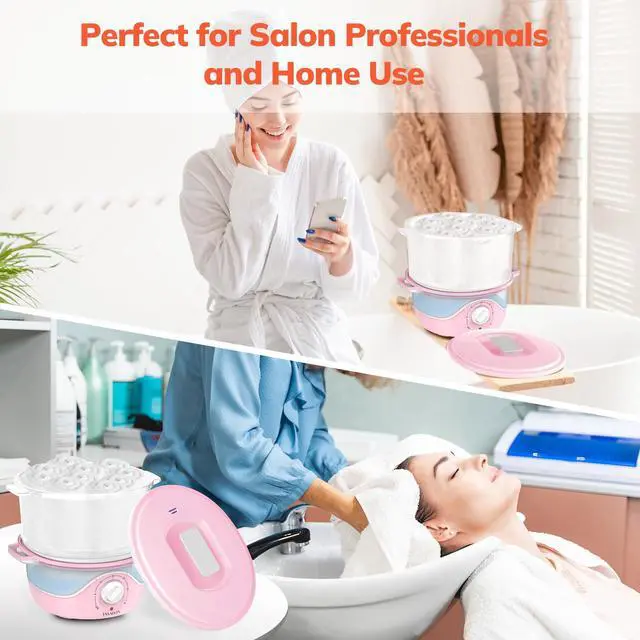 Alt view image 6 of 7 - Pink Hot Towel Steamer for Facials, 5-Min Quick Heating Towel Warmer Machine, Portable Spa Salon Equipment with Aromatherapy for Massage