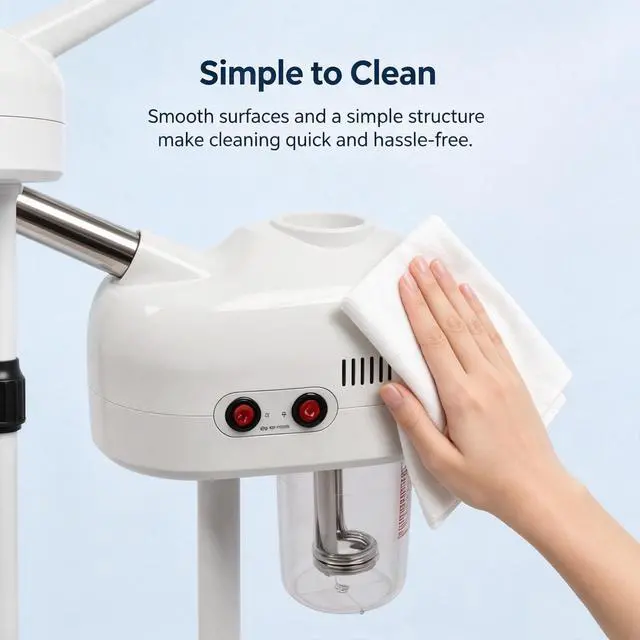 Alt view image 7 of 7 - Professional Facial Steamer, Ozone Face Steamer with 360° Rotatable Nozzle, 44.1-52in Adjustable Height Facial Steamer on Wheels, Skin Care Equipment for Salon Spa Home Beauty