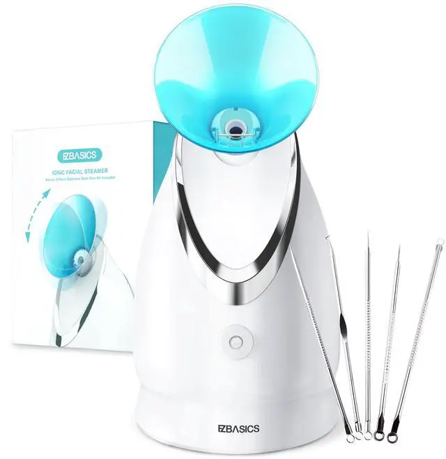 Main image of Facial Steamer, Nano Ionic Warm Mist for Facial Deep Cleaning Blue