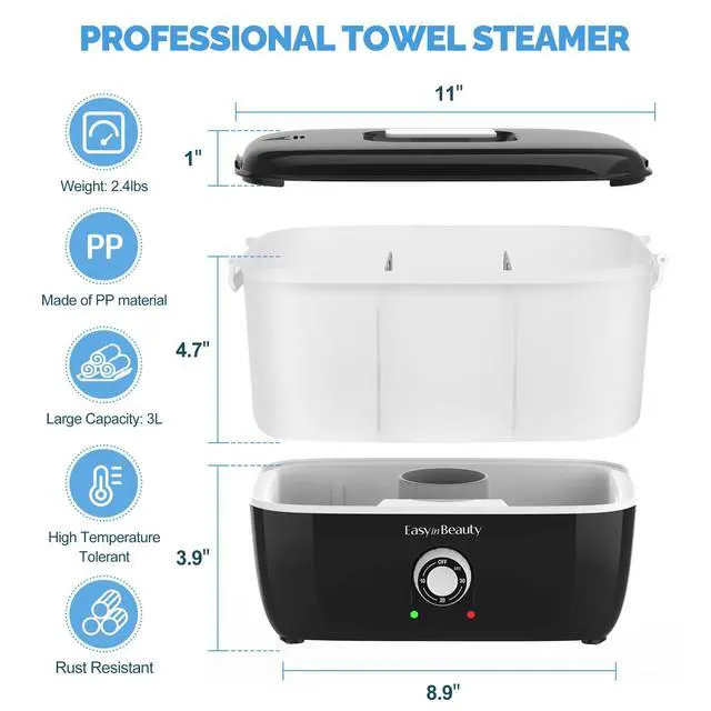 Alt view image 4 of 7 - Hot Towel Warmer for Facials,5L Towel Steamer - Heats 1-5 mins