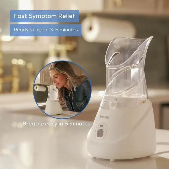 Alt view image 2 of 7 - SI31 Steam Inhaler for Drug-Free Cough & Cold Sinus Relief, Naturally Soothes Nasal & Throat Passages, with Universal Mask & Variable Steam Control, FSA/HSA Eligible