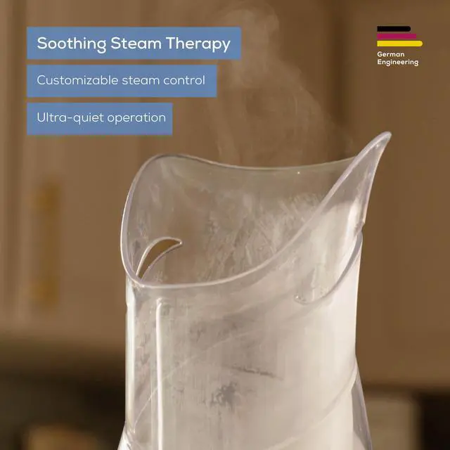 Alt view image 3 of 7 - SI31 Steam Inhaler for Drug-Free Cough & Cold Sinus Relief, Naturally Soothes Nasal & Throat Passages, with Universal Mask & Variable Steam Control, FSA/HSA Eligible
