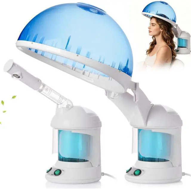 Main image of 3-in-1 Portable Facial Steamer and Hair Steamer, Humidifier, Nano Ionic Face Steamer for Acne Blackhead, Unclogs Pores, Spa Quality