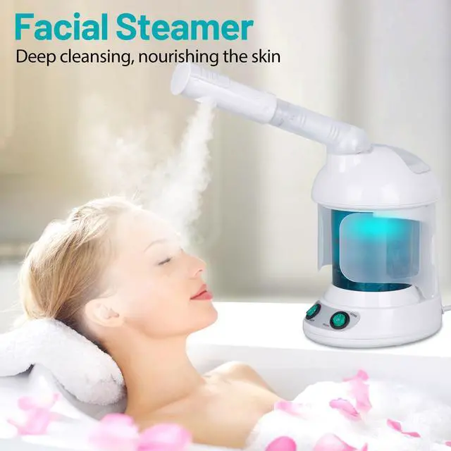 Alt view image 7 of 7 - 3-in-1 Portable Facial Steamer and Hair Steamer, Humidifier, Nano Ionic Face Steamer for Acne Blackhead, Unclogs Pores, Spa Quality
