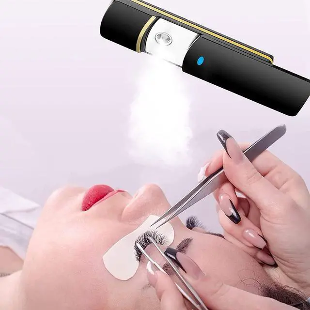 Alt view image 2 of 7 - Face Mister, Nano Facial Mister for Lash Extensions, Portable Nano Mister & Mini Cool Facial Steamer, Nano Mist Sprayer for Hydrating the Skin,Refresh & Cool Down Eyelash Extensions Black