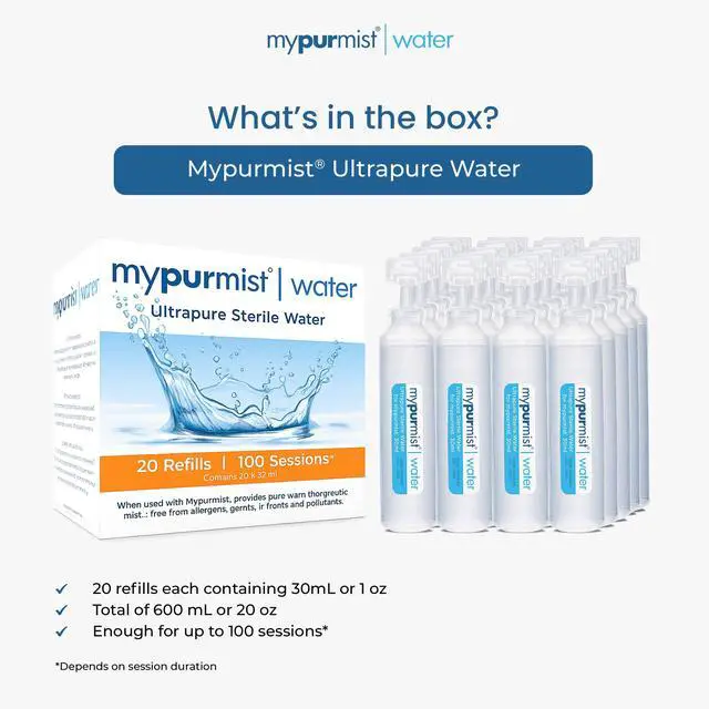 Alt view image 5 of 6 - Ultrapure Sterile Water Refills for Steam Inhalers (600 ml)