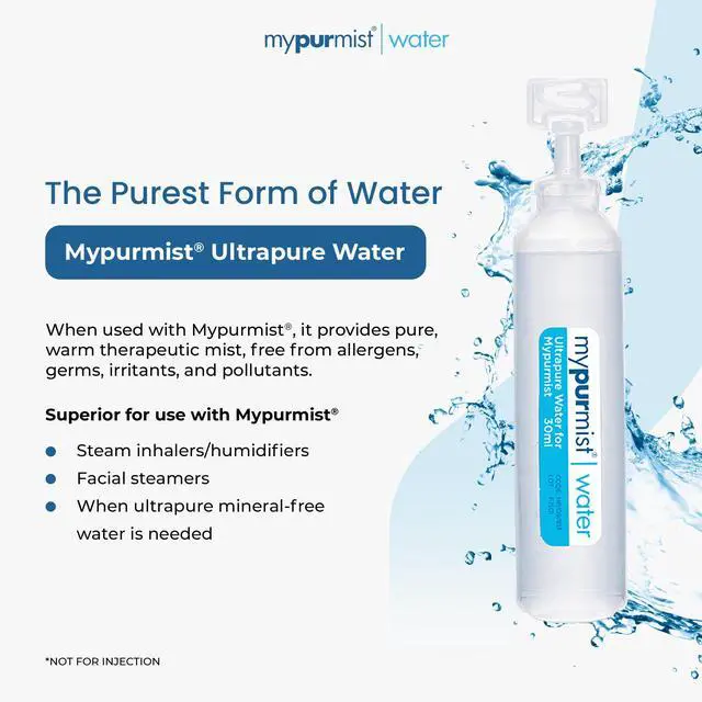 Alt view image 2 of 6 - Ultrapure Sterile Water Refills for Steam Inhalers (600 ml)