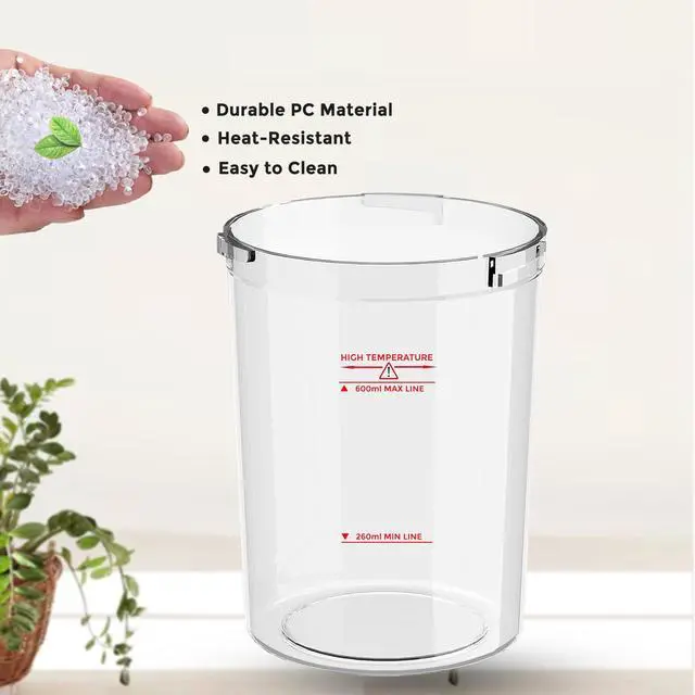 Alt view image 3 of 5 - Water Jar for Facial Steamer Professional, Large Capacity Plastic Water Cup for Ozone Facial Steamer Professional Replacement