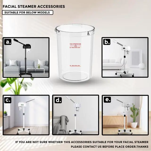 Alt view image 4 of 5 - Water Jar for Facial Steamer Professional, Large Capacity Plastic Water Cup for Ozone Facial Steamer Professional Replacement
