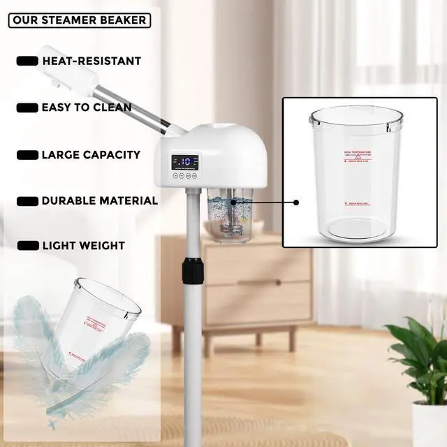 Alt view image 5 of 5 - Water Jar for Facial Steamer Professional, Large Capacity Plastic Water Cup for Ozone Facial Steamer Professional Replacement