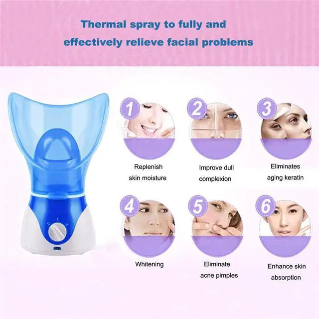 Alt view image 6 of 7 - Facial Steamer Professional Steam Inhaler Facial Sauna Spa for Face Mask Moisturizer - Sinus with Aromatherapy Diffuser Skin Care