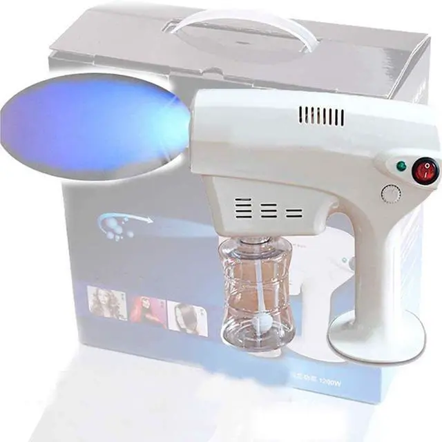 Alt view image 7 of 7 - Nano Hair Steamer Gun Hair Care Hydration Sprayer Hot Dyeing Care Blue Micro Mist Machine Spray Gun Hair Steamer Trigger