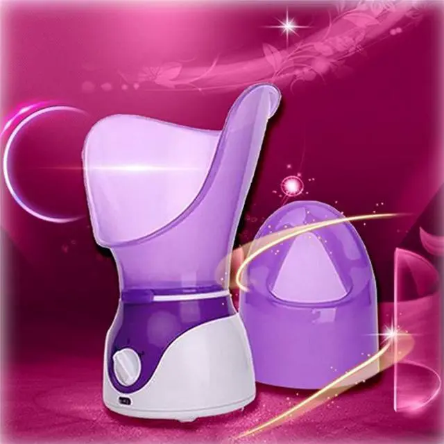 Alt view image 5 of 6 - Facial Steamer Professional Steam Inhaler Facial Sauna Spa for Face Mask Moisturizer - Sinus with Aromatherapy; Pores with Timer and Extract Blackheads, Diffuser Skin Care(Purple)