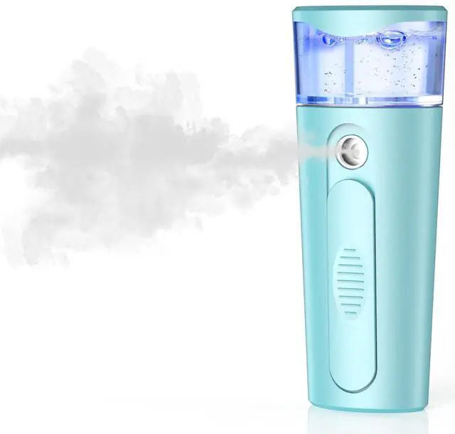 Main image of Nano Face Mister, Facial Steamer, USB Rechargeable Cool Mist Sprayer, 40ml Visual Water Tank, Face Mist for Eyelash Extensions, Facial Deep Cleaning, Makeup (Blue)