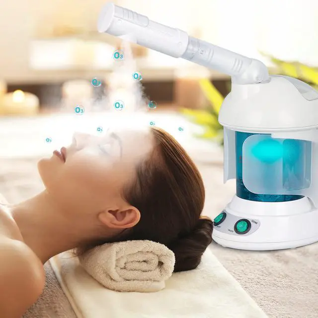 Alt view image 4 of 7 - Ionic Nano Mist 2 in 1 Hair Face Steamer, 360° Adjustable Steam Hood with Facial Sauna Attachment for Deep Moisturizing Hair Therapy and Skin Care at Home