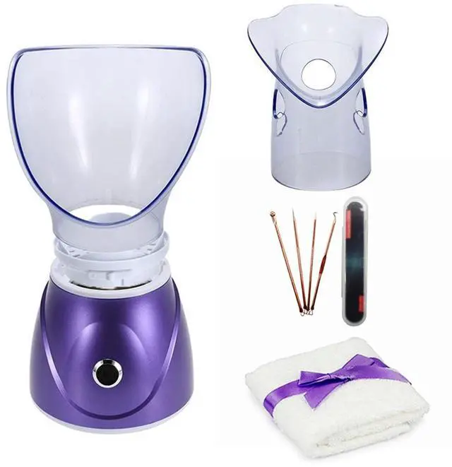 Main image of Facial Steamer Professional Sinus Steam Inhaler Face Skin Moisturizer Facial Mask Sauna Spa Steamers with Aromatherapy Diffuser Humidifier Function (Purple)