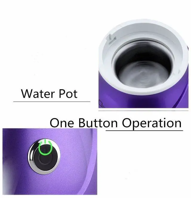 Alt view image 4 of 7 - Facial Steamer Professional Sinus Steam Inhaler Face Skin Moisturizer Facial Mask Sauna Spa Steamers with Aromatherapy Diffuser Humidifier Function (Purple)