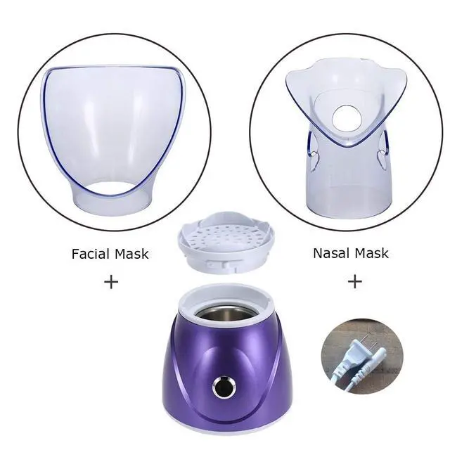Alt view image 6 of 7 - Facial Steamer Professional Sinus Steam Inhaler Face Skin Moisturizer Facial Mask Sauna Spa Steamers with Aromatherapy Diffuser Humidifier Function (Purple)