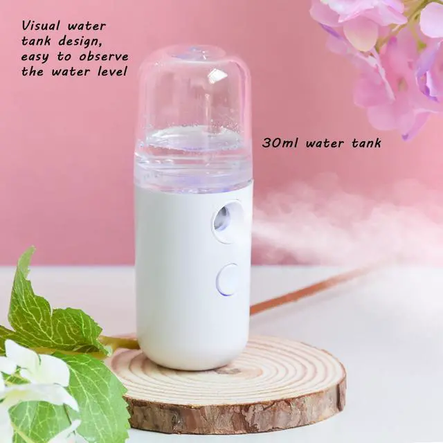 Alt view image 6 of 7 - 2Pack Facial Mister, Portable Face Mister, Cool Nano Mist Sprayer for Face Hydrating, Mini Handy Mister for Eyelash Extensions with 1oz Large Capacity Screwing Visual Water Tank Black/White