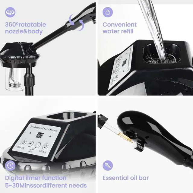 Alt view image 4 of 7 - Facial Steamer Professional for Deep Cleansing and Hydration
