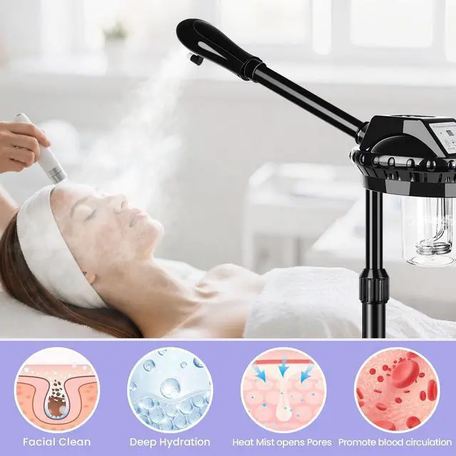 Alt view image 5 of 7 - Facial Steamer Professional for Deep Cleansing and Hydration
