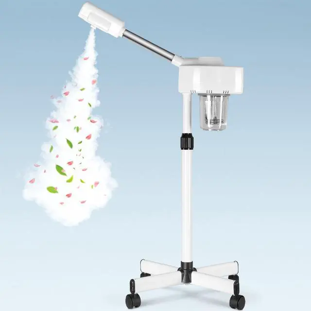 Main image of Professional Facial Steamer, Hot Mist & Timer Function, Adjustable Height and Angle, Vaporizador Facial Professional Steamer On Wheels for Home Use & Spa Salon Skin Cleasning