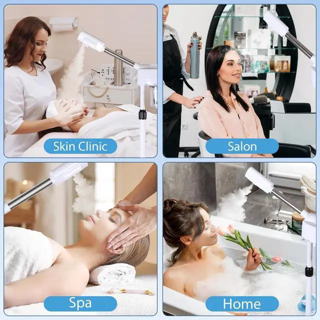 Alt view image 7 of 7 - Professional Facial Steamer, Hot Mist & Timer Function, Adjustable Height and Angle, Vaporizador Facial Professional Steamer On Wheels for Home Use & Spa Salon Skin Cleasning