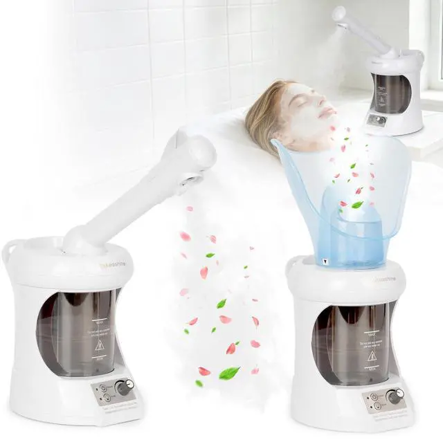 Main image of 2 in 1 Nasal Steamer, Nano Ionic Facial Steamer with Extendable Arm, White