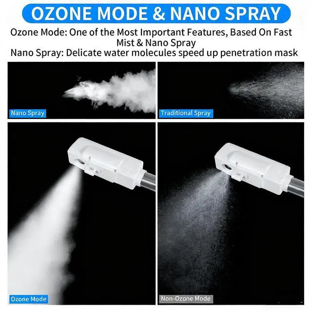 Alt view image 4 of 6 - Professional Facial Steamer, Ozone & Hot Mist Spray, Stand Face Steamer for Estheticians, Deep Cleansing & Hydration, SPA & Home