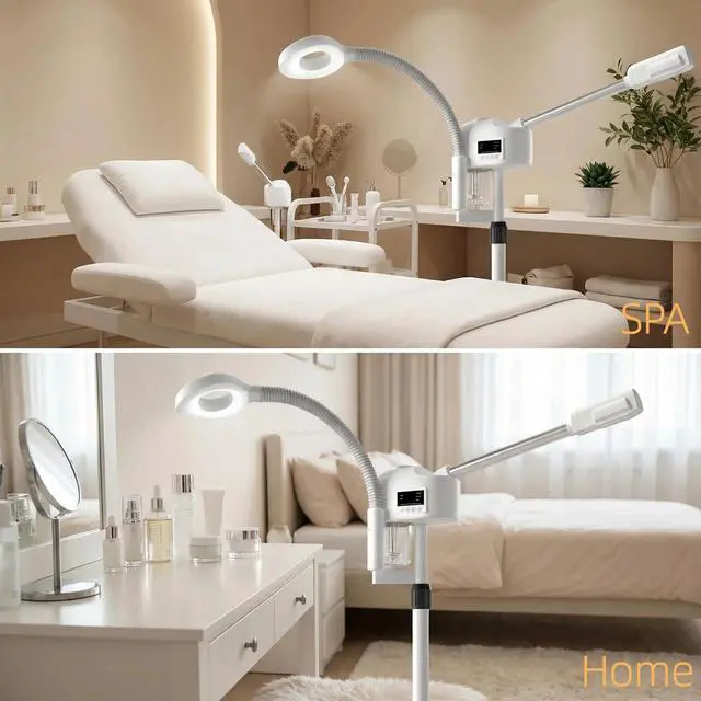 Alt view image 4 of 7 - Professional Facial Steamer with Magnifying Lamp for Estheticians.