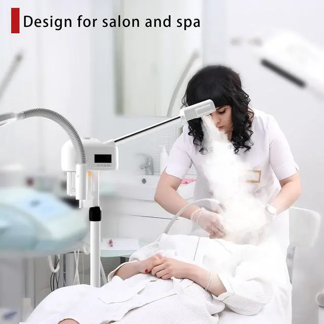 Alt view image 7 of 7 - Professional Facial Steamer with Magnifying Lamp for Estheticians.