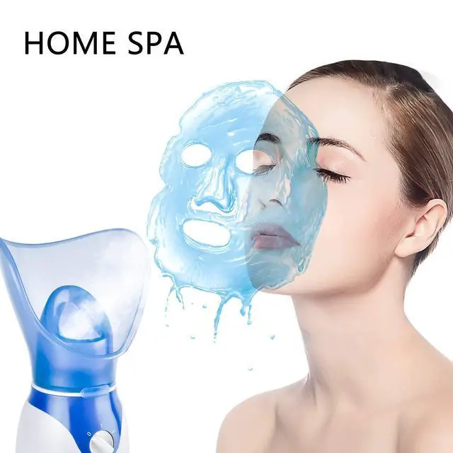 Alt view image 2 of 7 - Face Steamer for Facial Deep Cleaning, Facial Steamer for Women, 2 Modes Nano Ionic Facial Steamer for Unclogs Pores, Hydrating, Blue(Include Blackhead Remover Kit, Brush, Headband)