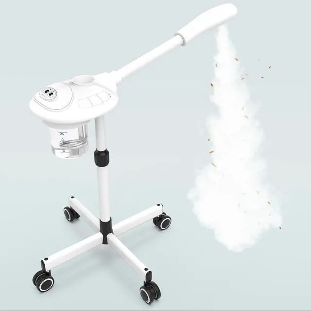 Main image of Professional Facial Steamer with Ozone, Vapor ozono Facial Steamer Professional for Clean Skin, Firm Pores, Esthetician Steamer for Home or Salon Use, Adjustable Height and Angle,White