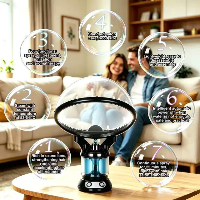 Alt view image 5 of 7 - 2 in 1 Hair & Facial Steamer with Ozone - Warm Mist for Home Spa