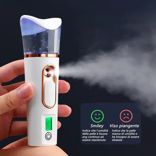 Alt view image 4 of 7 - Handy Nano Mist Sprayer with Skin Analyzer Moisture Tester