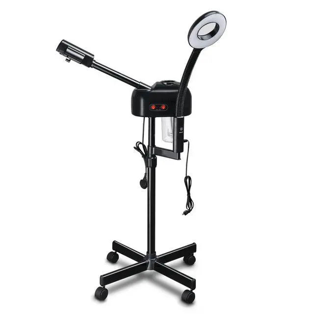 Alt view image 3 of 6 - Professional Facial Steamer On Wheels, 2 in 1 Facial Steamer with 3X Magnifying Lamp, Esthetician Steamer Face Spa Mist Steam for Home Beauty Salon, Personal Skin Care Deep Cleaning