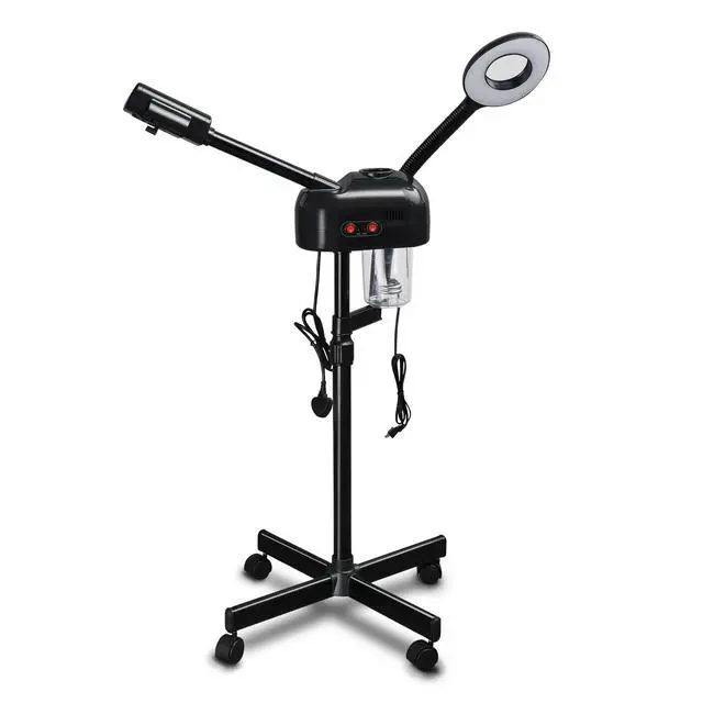Alt view image 5 of 6 - Professional Facial Steamer On Wheels, 2 in 1 Facial Steamer with 3X Magnifying Lamp, Esthetician Steamer Face Spa Mist Steam for Home Beauty Salon, Personal Skin Care Deep Cleaning