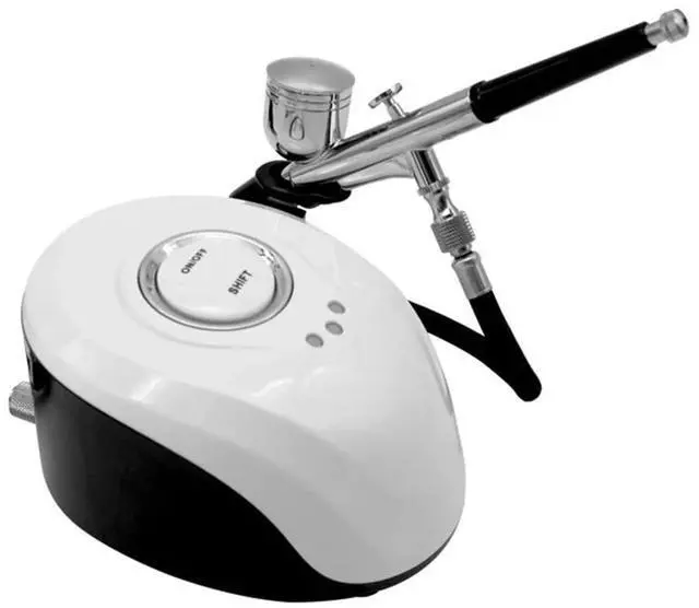 Main image of Water Oxygen Air Brush Injector Machine for Makeup, Tattoo, Nail Art & Graffiti - Facial Steamer Compressor Tool