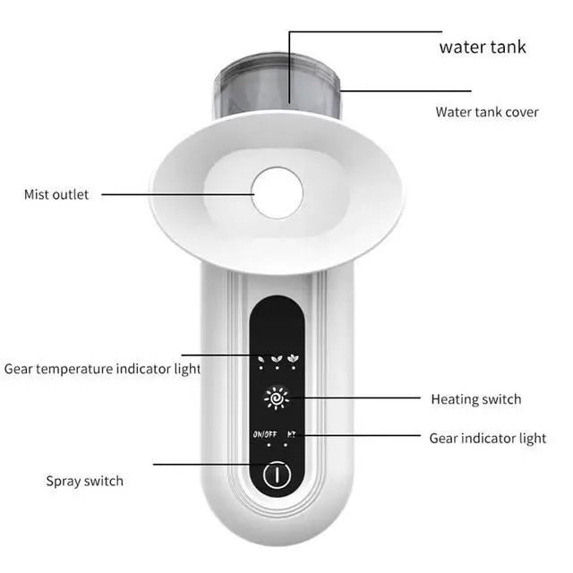 Alt view image 4 of 7 - Eye Steamer for Dry Eye, Upgraded Eye Relief Steam Therapy, Heated Nano Eye Mist Steam Sprayer for Relief Dry Eye and Face, Rechargeable Eye Mist Steamer for Moisturizing & Cleaning
