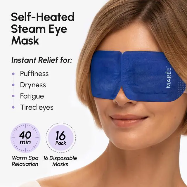 Alt view image 2 of 7 - Heated Eye Masks for Dry Eyes Relief Disposable Self-Heating Steam Eye Mask with Lavender Warm Moist Heat Eye Compress for Dry, Tired & Irritated Eyes, Eye Strain