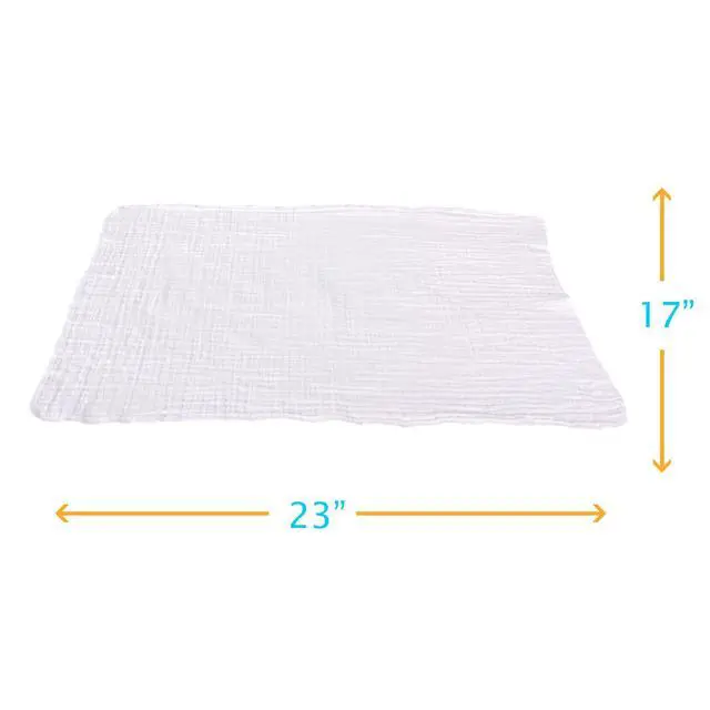 Alt view image 5 of 7 - Muslin Facial Cloths for Professional or Home Use. Super Soft 100% Cotton Muslin Weave. Perfect for Applying, Covering and Removing Facial Moisturizers and Creams - 8 Pack