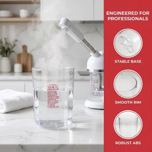 Alt view image 3 of 7 - Facial Steamer Replacement Water Tank Transparent Cup 5.7In