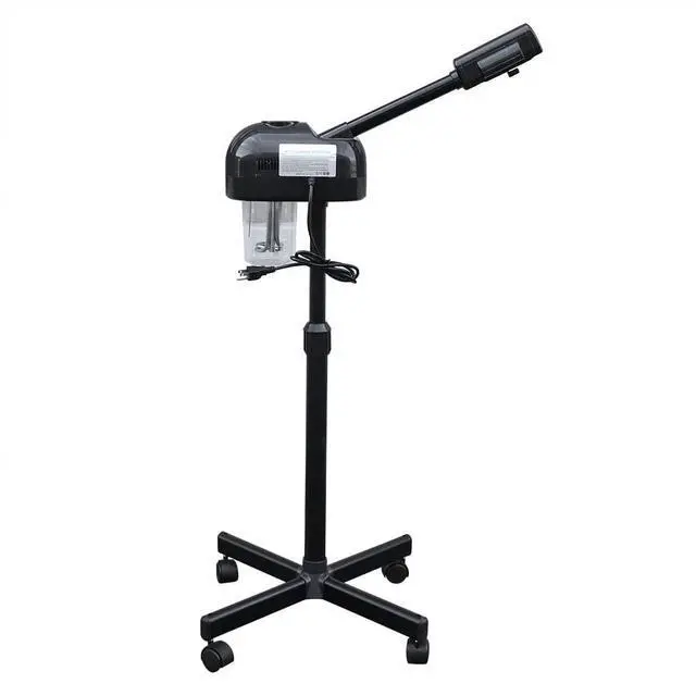 Main image of LCD Ozone Facial Steamer, Professional Salon Spa Steamer Beauty Equipment, Spray 107.6 Warm Steam, 360° Rotatable Nozzle, Timer Function, Adjustable Height, Rolling Wheels